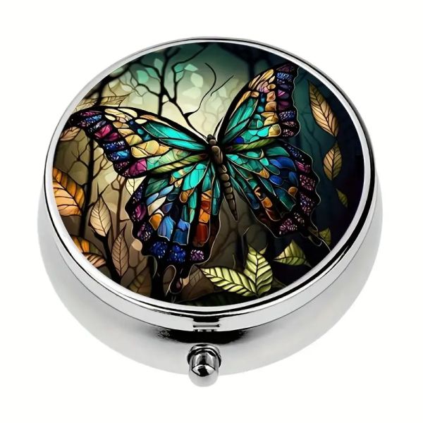 Pillen-/Schmuckdose Schmetterling bunt