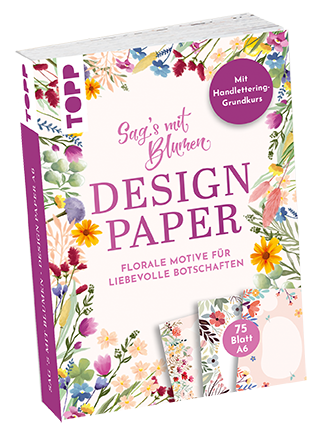 Design Paper Blumen, A6