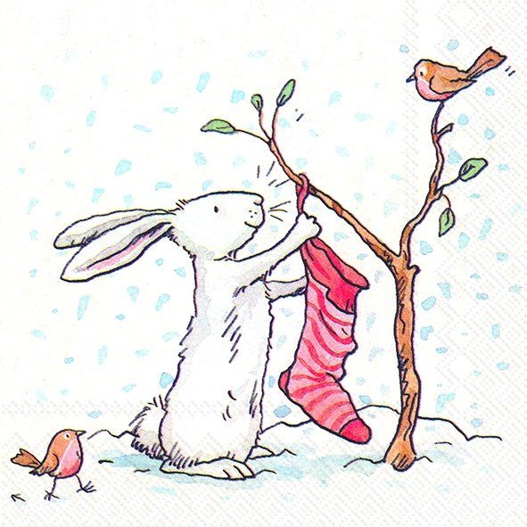 Lunch-Servietten "Charming Snow Rabbits"