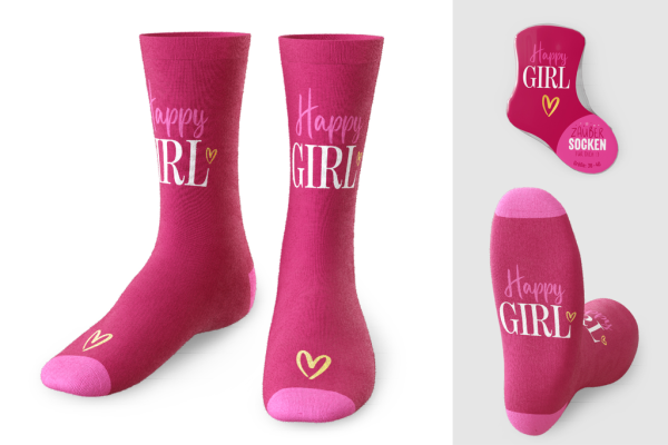 Zaubersocken Mädels Gr. 36-40, Happy Girl