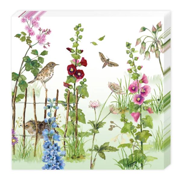 Lunch-Servietten "Stockrosen"