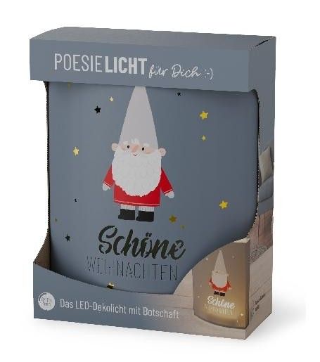 Poesielicht Happy Xmas - Zwerg "Schöne Weihnachten"