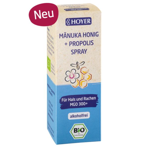 Manuka Honig + Propolis Spray alkoholfrei, 20 ml