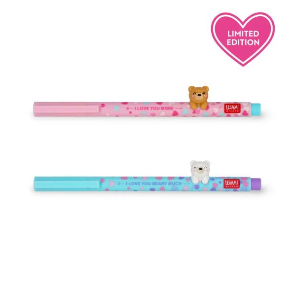 Legami Set mit 2 Gelstiften - Beary in Love - limited Edition