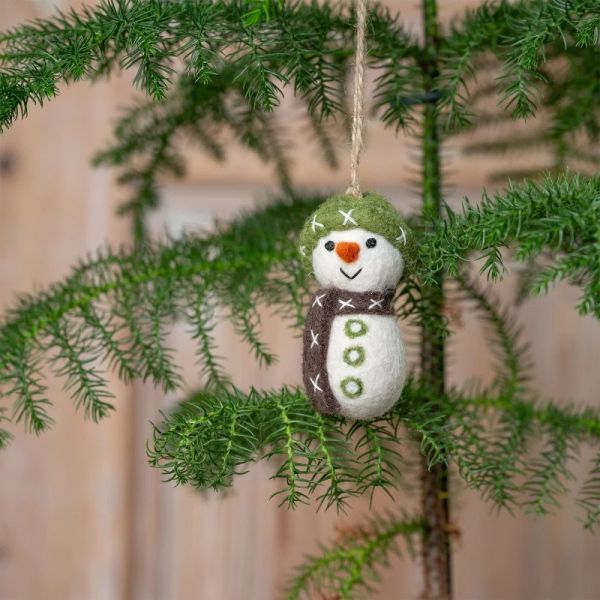Filz-Anhänger Schneemann