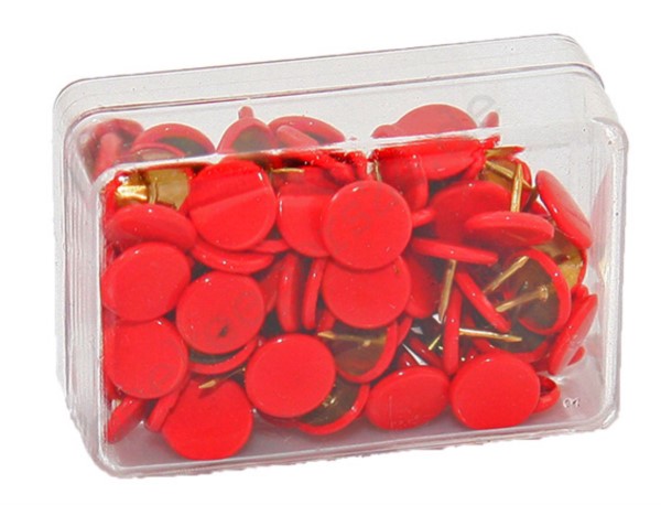 Heftzwecken rot, 100 Stück