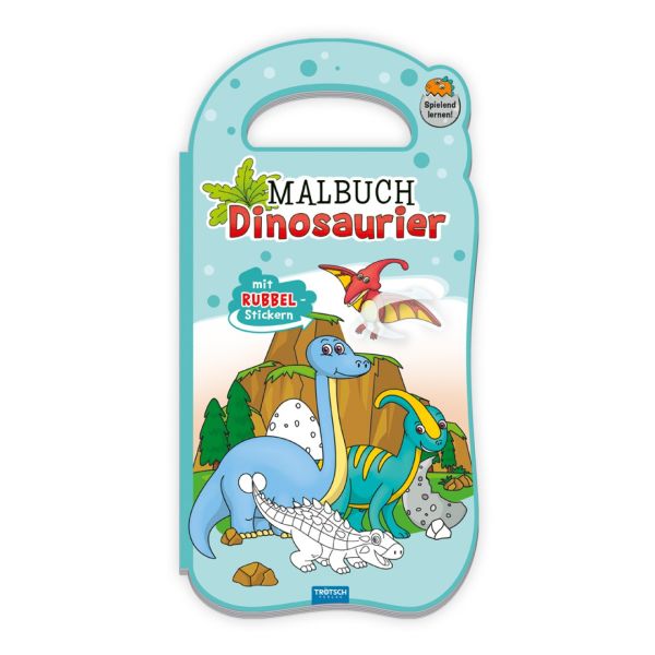 Malbuch " Dino " + Rubbelsticker