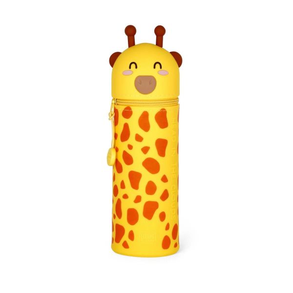 Legami 2-in-1-Federmäppchen aus weichem Silikon - Kawaii - Giraffe