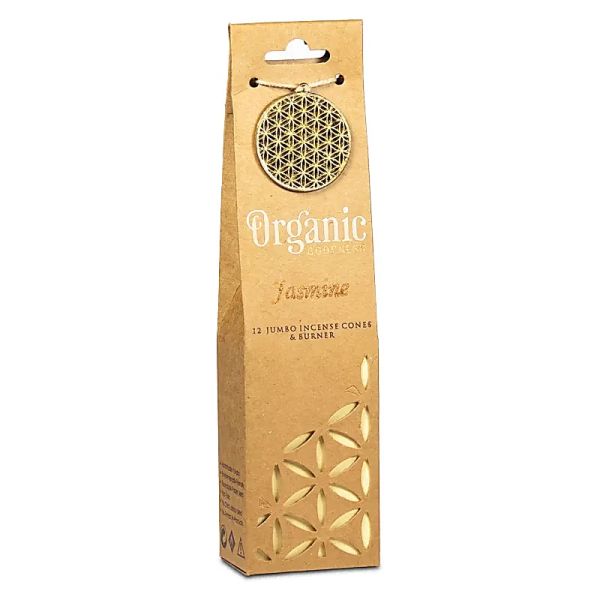 Organic Goodness Jasmin Weihrauchkegel + Halter, 72 g