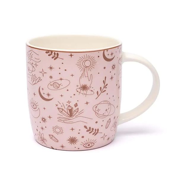 Teetasse mit Sieb - Mystische Symbole