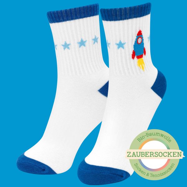 Zaubersocken Kind "Rakete" Gr.30-35