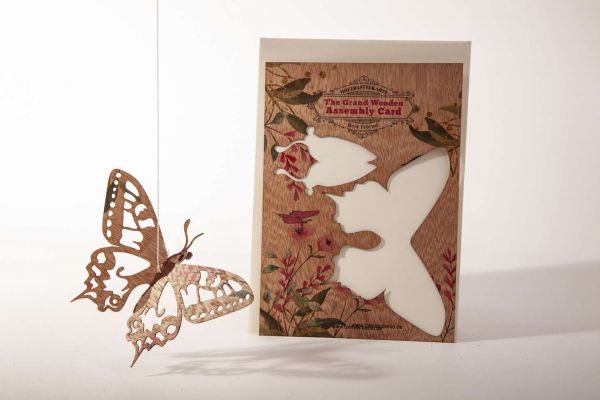 Holzbastelkarte - Schmetterling
