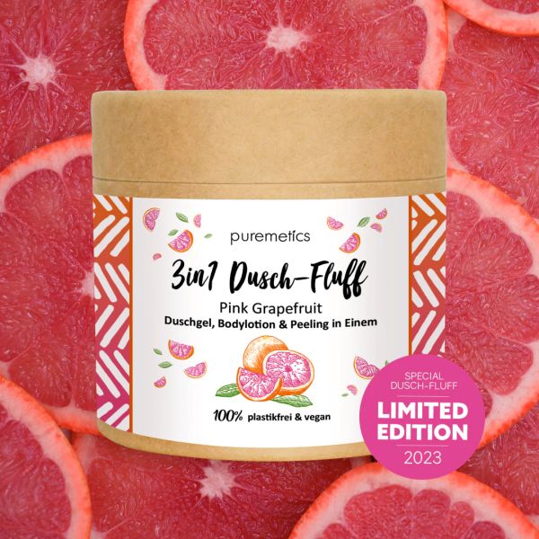 3 in1 Dusch-Fluff Mini - "Pink Grapefruit", 30 g