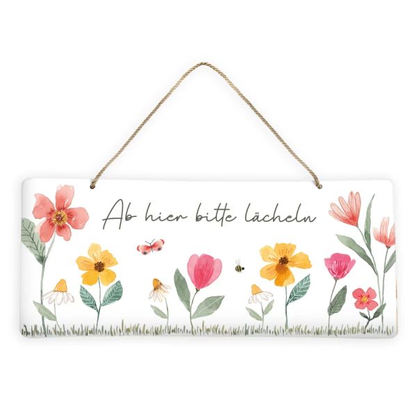 Blechschild "Lucky Vibes" - Ab hier bitte lächeln