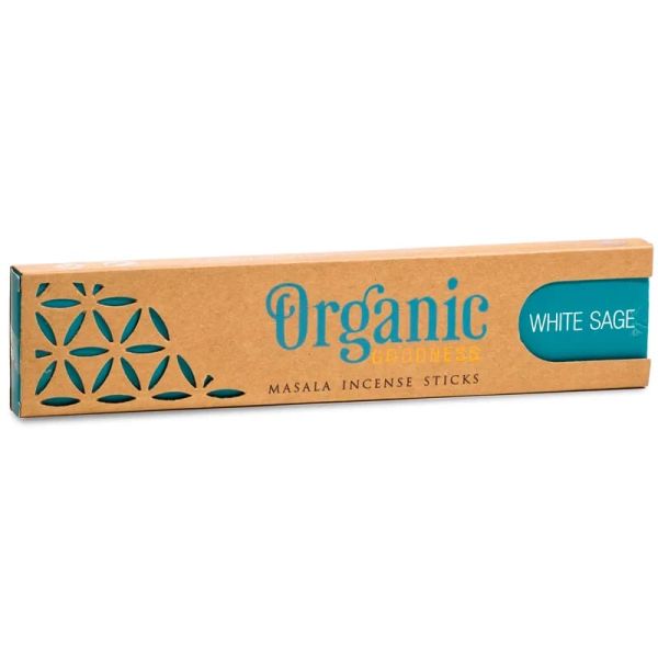 Masala Räucherstäbchen Organic - Weißer Salbei, 15 g