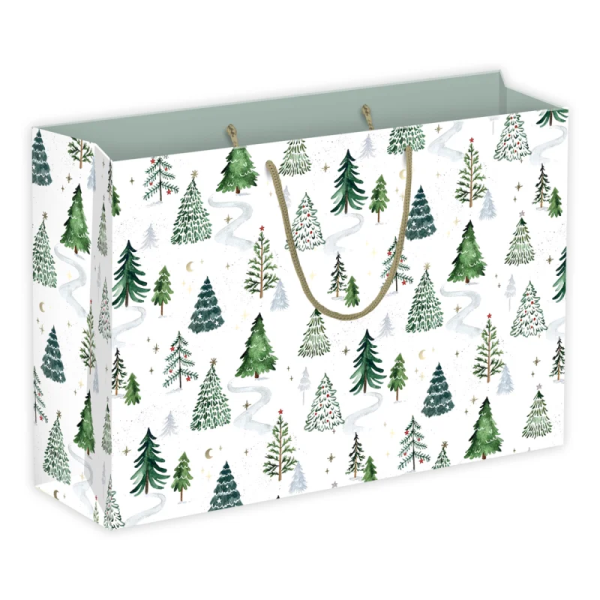 Geschenktüte " Wintertannen " maxi