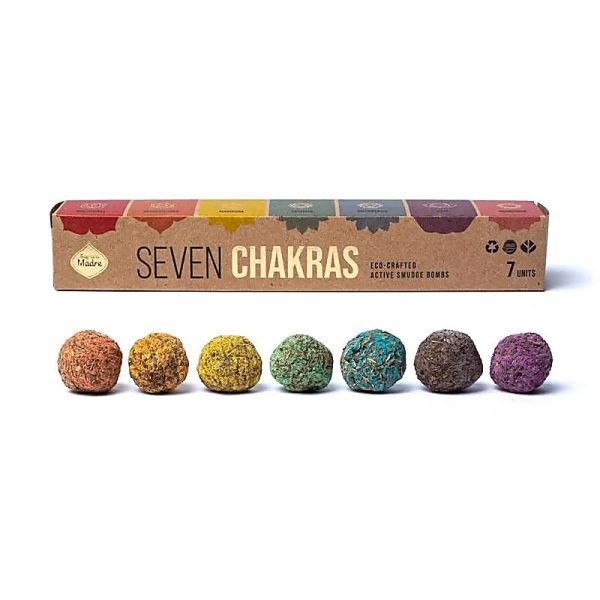 Sagrada Madre Premium 7 Chakra Smudge Bombs, 58 g