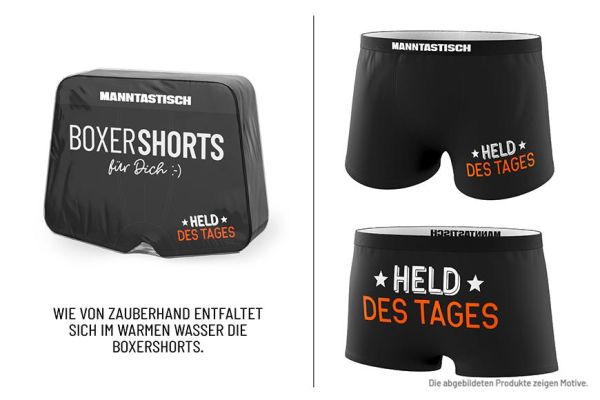 Magische Boxershorts "Held des Tages" Gr. L