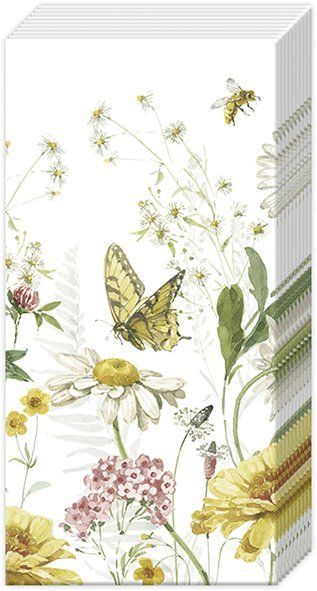 Papiertaschentücher "Wildflower and Butterfly"