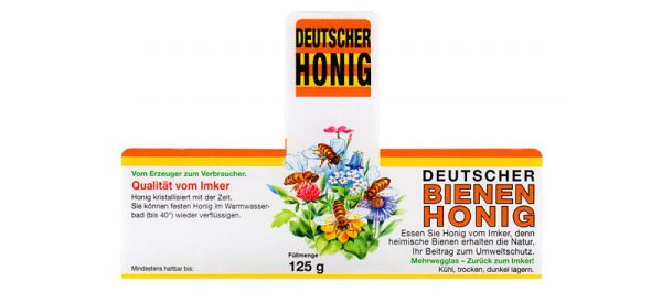 Honig-Etikett Blüten, 125 g, 100 Stück