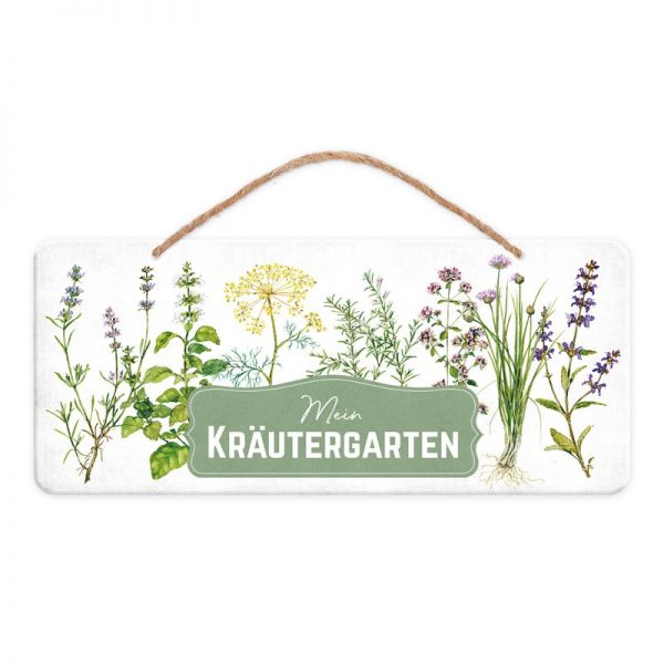 Blechschild "Mein Kräutergarten"