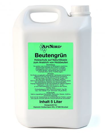 Beutengrün - Holzlasur auf Pflanzenölbasis, 5 Liter Kanister