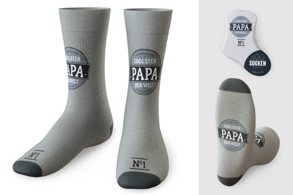 Zaubersocken Männer Gr. 41-46,- Coolster Papa der Welt -