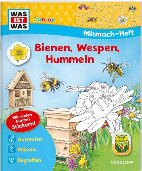 WAS IST WAS Junior Mitmach-Heft - Bienen, Wespen, Hummeln