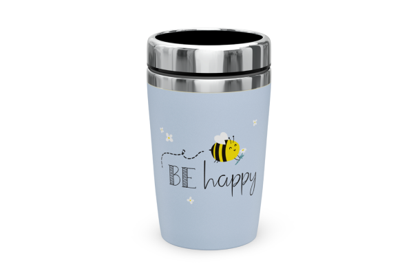 Becher 2 go Biene "be happy", 240 ml