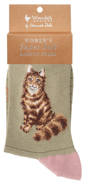 Wrendale Damen-Socken Katze "Feline Fabulous", Gr. 37 - 42