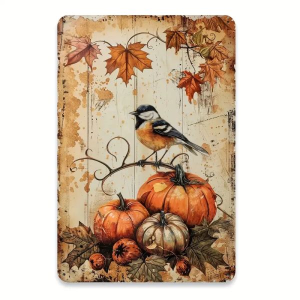 Deko-Metallschild Herbst