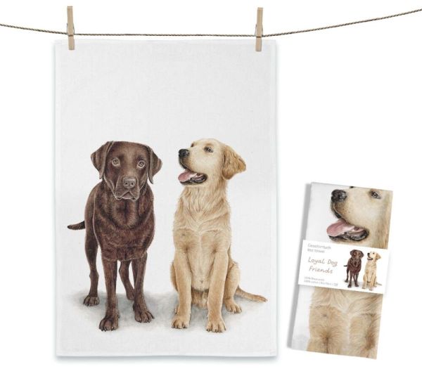 MALUU Geschirrtuch Loyal Dog Friends