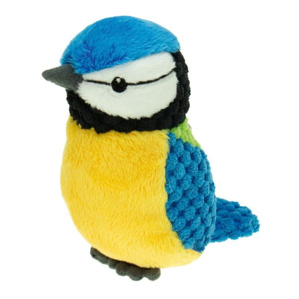 Plüsch Blaumeise gehäkelt 12 cm