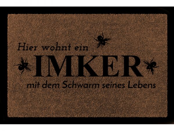 Fußmatte "Hier wohnt ein Imker..."