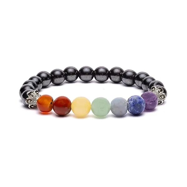 Armband Chakra Hämatit elastisch 8mm