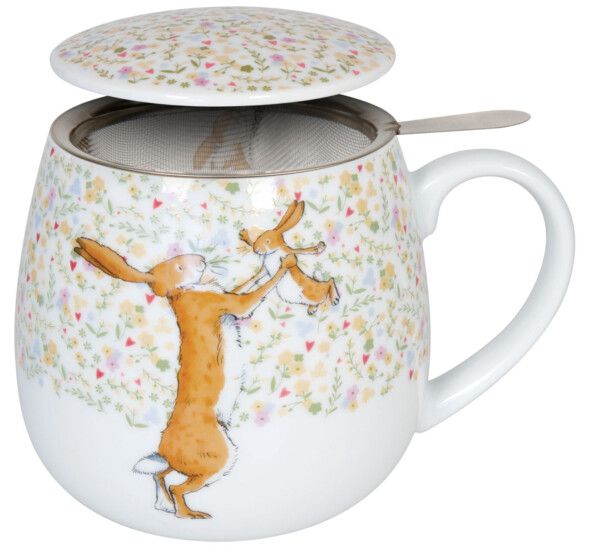 Kuschelbecher Häschen mit Sieb und Deckel "I love you to the moon..."