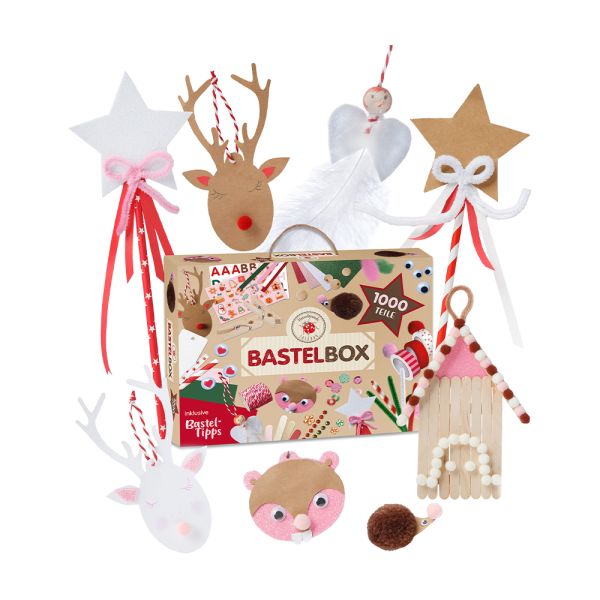 Bastel Box XL 1000 Teile mit Tragegriff