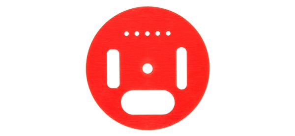 Fluglochrosette mit Drohnensperre rot, Ø 50 mm