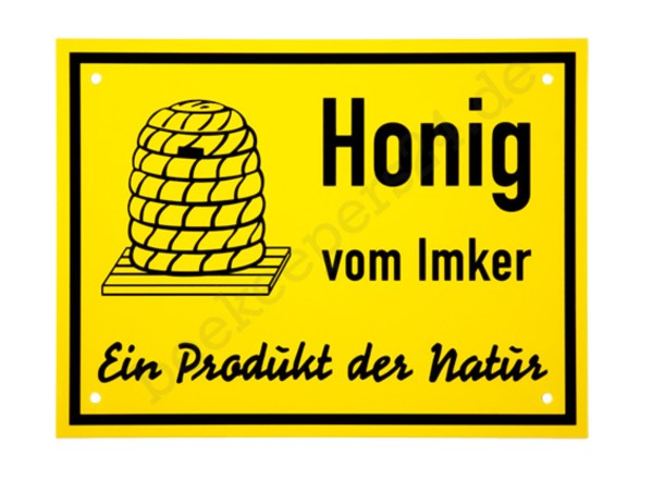 Werbeschild "Honig vom Imker", 30 x 20 cm