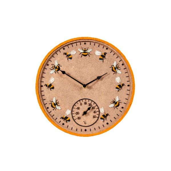 Wanduhr Bienen mit Thermometer