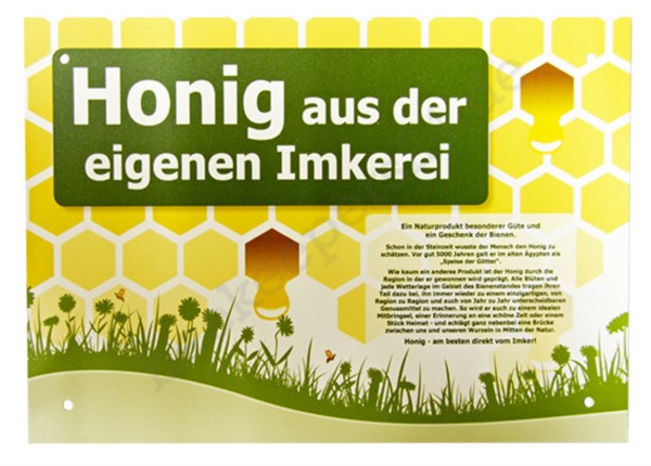 Honigwerbeschild modern, 20 x 30 cm