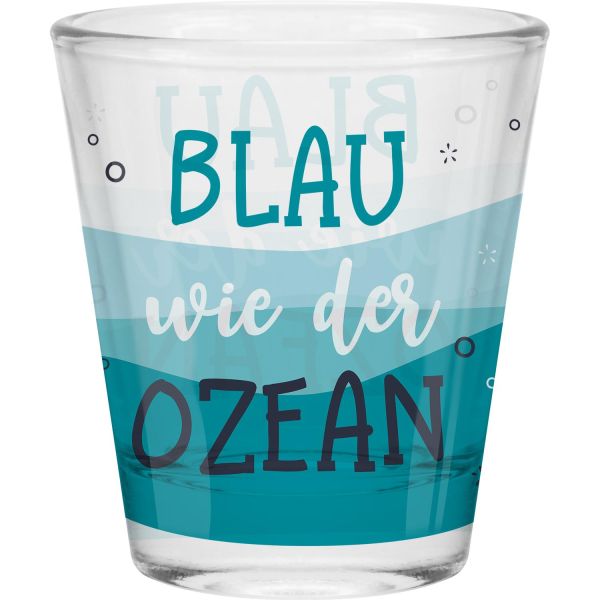 Schnapsglas "Blau wie der Ozean"