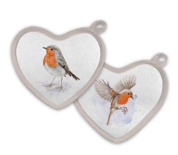 MALUU Topflappen Robin Redbreast