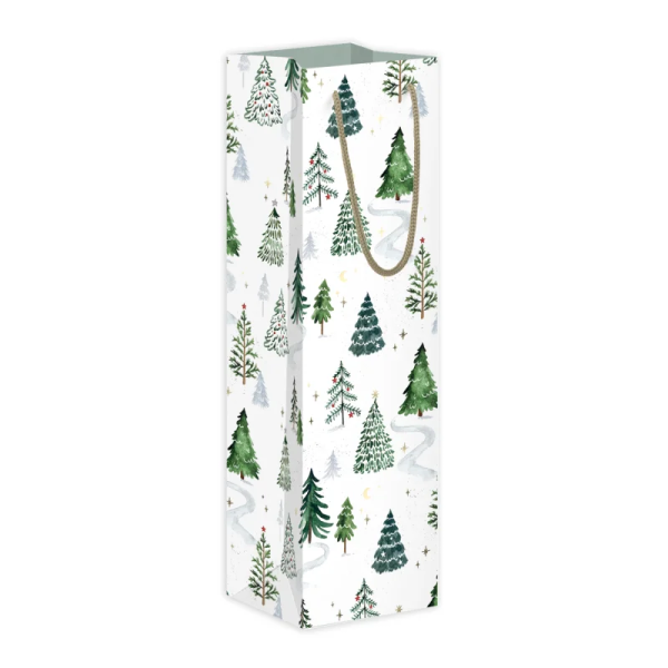 Geschenktüte für Flaschen " Wintertannen "