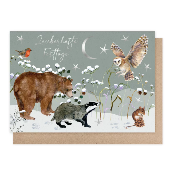 Klappkarte " Winternacht "