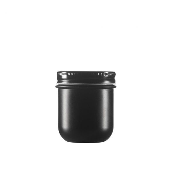 Curved Glas 220 ml (250 g) schwarz, mit Twister-Deckel schwarz
