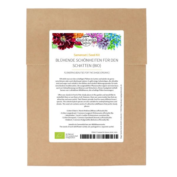 Blühende Schönheiten für den Schatten - Bio-Samenset