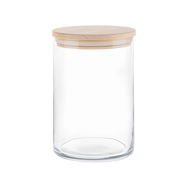 Vorratsglas mit Holzdeckel, 880 ml