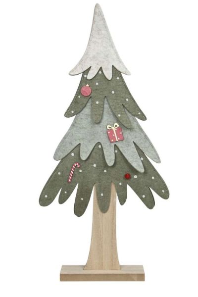Tannenbaum Holz/Filz, 25 x 6 x 52 cm