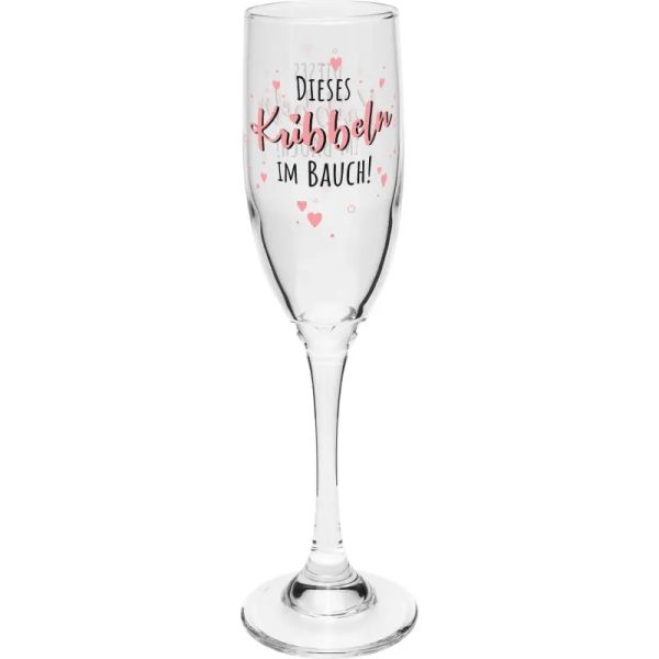 Sektglas " Dieses kribbeln im Bauch!"